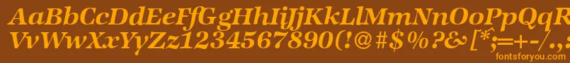 ZabriskieinternationalBolditalic Font – Orange Fonts on Brown Background