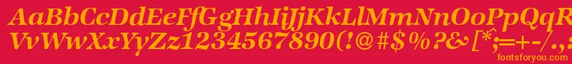 ZabriskieinternationalBolditalic Font – Orange Fonts on Red Background