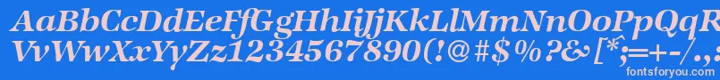 ZabriskieinternationalBolditalic Font – Pink Fonts on Blue Background