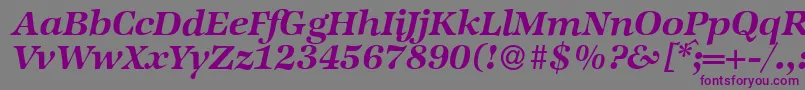 ZabriskieinternationalBolditalic Font – Purple Fonts on Gray Background