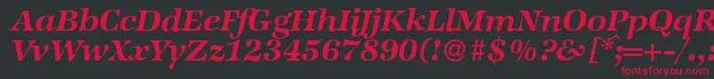 ZabriskieinternationalBolditalic Font – Red Fonts on Black Background