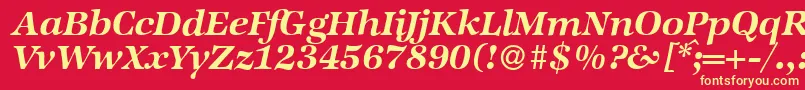 ZabriskieinternationalBolditalic Font – Yellow Fonts on Red Background