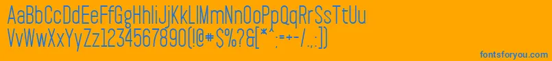 Pakt Font – Blue Fonts on Orange Background