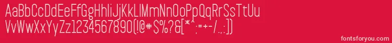 Pakt Font – Pink Fonts on Red Background