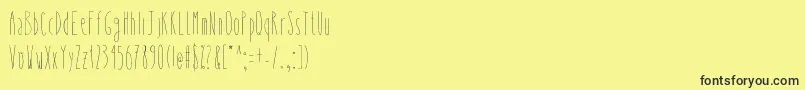 Whysoskinny-fontti – mustat fontit keltaisella taustalla