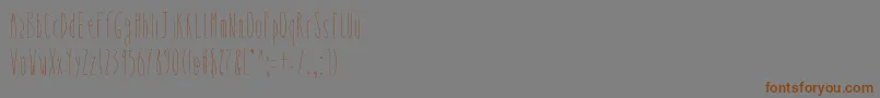 Whysoskinny Font – Brown Fonts on Gray Background