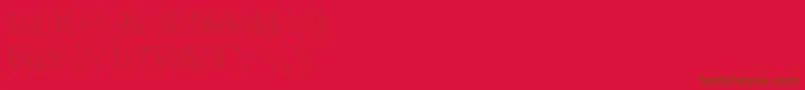 Whysoskinny-fontti – ruskeat fontit punaisella taustalla