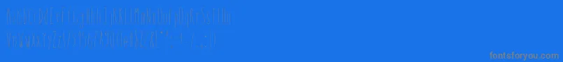 フォントWhysoskinny – 青い背景に灰色の文字