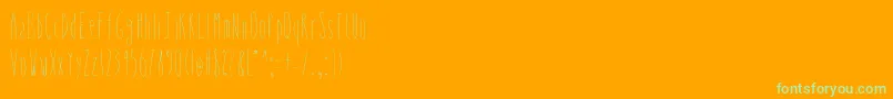 フォントWhysoskinny – オレンジの背景に緑のフォント