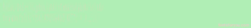 フォントWhysoskinny – 緑の背景にピンクのフォント