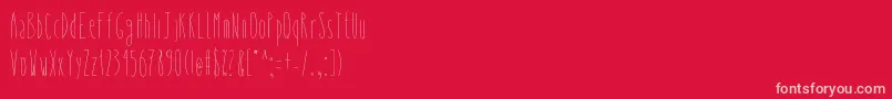 Czcionka Whysoskinny – różowe czcionki na czerwonym tle