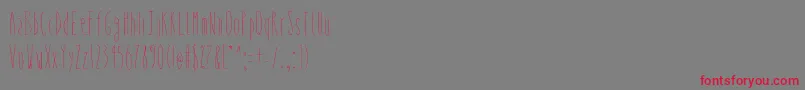 Whysoskinny Font – Red Fonts on Gray Background
