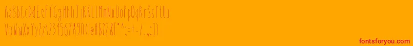 Whysoskinny Font – Red Fonts on Orange Background