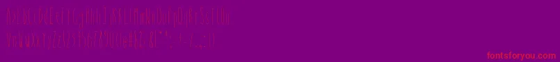 Whysoskinny-Schriftart – Rote Schriften auf violettem Hintergrund