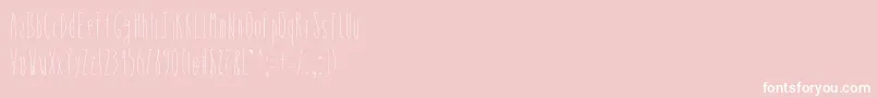Whysoskinny Font – White Fonts on Pink Background