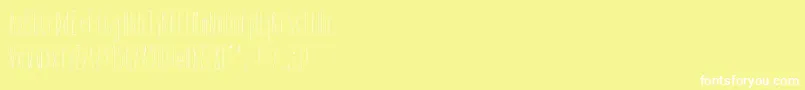 フォントWhysoskinny – 黄色い背景に白い文字