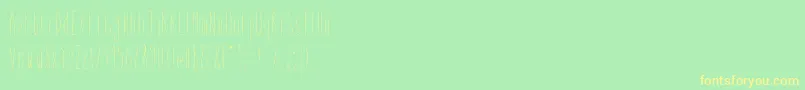 Czcionka Whysoskinny – żółte czcionki na zielonym tle