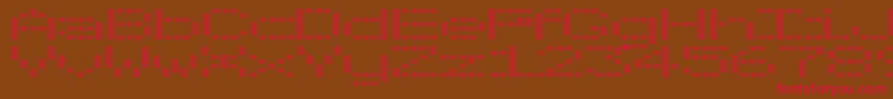 OtoTanp Font – Red Fonts on Brown Background