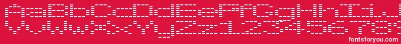 フォントOtoTanp – 赤い背景に白い文字