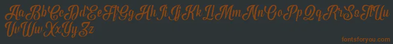 PhytonScriptDemo Font – Brown Fonts on Black Background