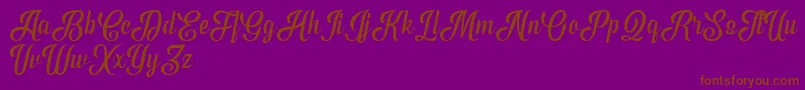 PhytonScriptDemo Font – Brown Fonts on Purple Background