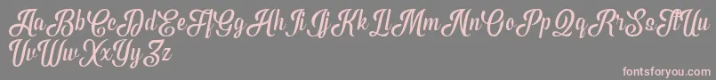 PhytonScriptDemo Font – Pink Fonts on Gray Background