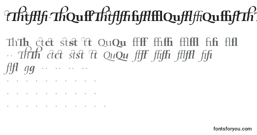 Czcionka OldstyleflourishesRegular – alfabet, cyfry, specjalne znaki