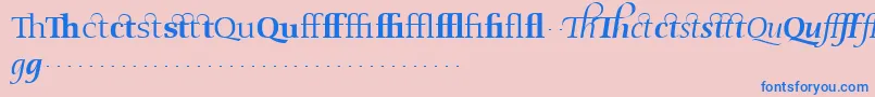 Police OldstyleflourishesRegular – polices bleues sur fond rose