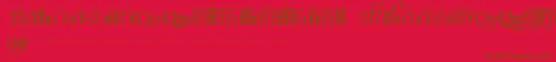 Police OldstyleflourishesRegular – polices brunes sur fond rouge