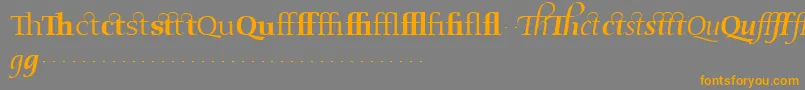 Fonte OldstyleflourishesRegular – fontes laranjas em um fundo cinza