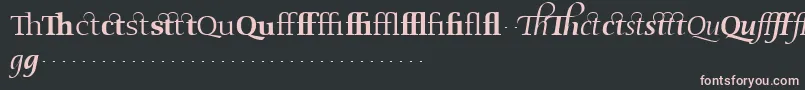 OldstyleflourishesRegular Font – Pink Fonts on Black Background