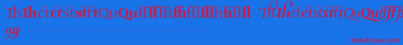Шрифт OldstyleflourishesRegular – красные шрифты на синем фоне