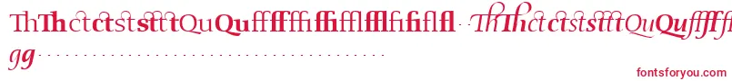 OldstyleflourishesRegular Font – Red Fonts on White Background