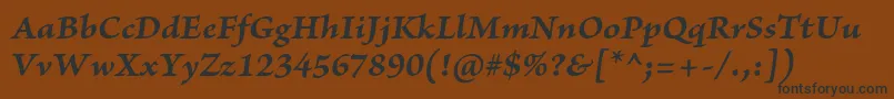 BriosoproBolditcapt Font – Black Fonts on Brown Background