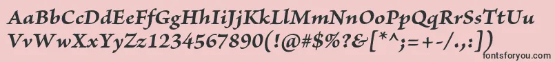 BriosoproBolditcapt Font – Black Fonts on Pink Background