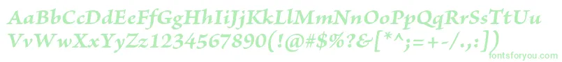 BriosoproBolditcapt Font – Green Fonts on White Background