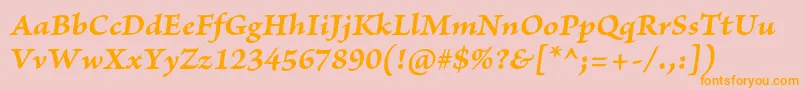 BriosoproBolditcapt Font – Orange Fonts on Pink Background