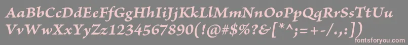 BriosoproBolditcapt Font – Pink Fonts on Gray Background