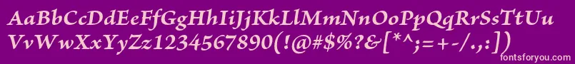 BriosoproBolditcapt Font – Pink Fonts on Purple Background