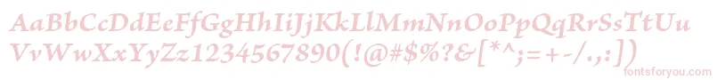 BriosoproBolditcapt Font – Pink Fonts on White Background