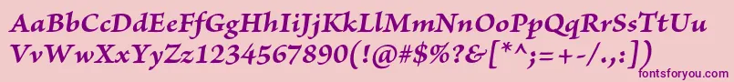 BriosoproBolditcapt Font – Purple Fonts on Pink Background