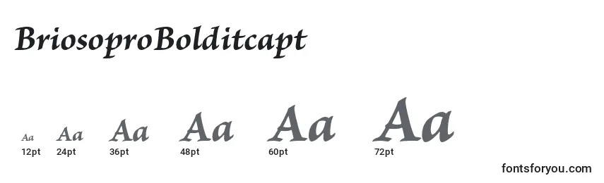 Размеры шрифта BriosoproBolditcapt