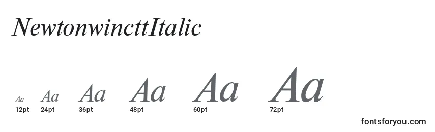 NewtonwincttItalic Font Sizes