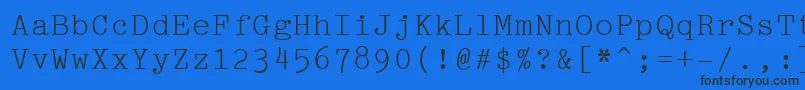 Pica Font – Black Fonts on Blue Background
