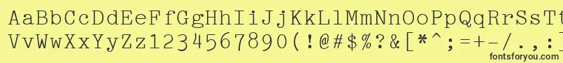Pica Font – Black Fonts on Yellow Background