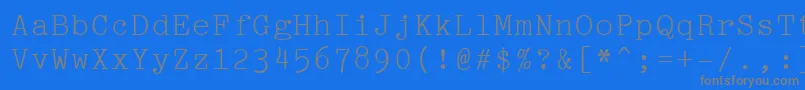 Pica Font – Gray Fonts on Blue Background