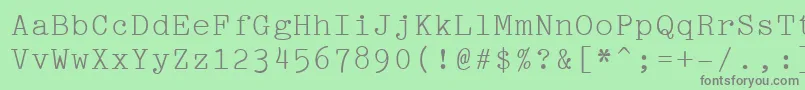 フォントPica – 緑の背景に灰色の文字