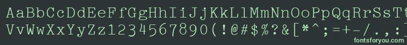 Шрифт Pica – зелёные шрифты на чёрном фоне
