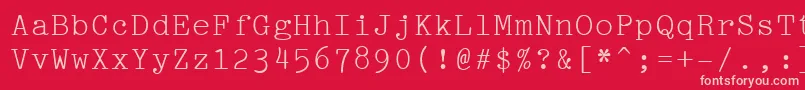 Шрифт Pica – розовые шрифты на красном фоне