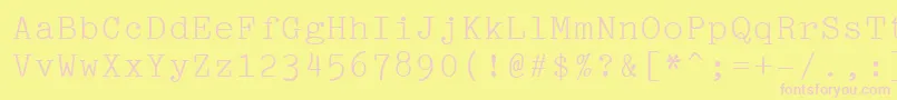 Pica Font – Pink Fonts on Yellow Background
